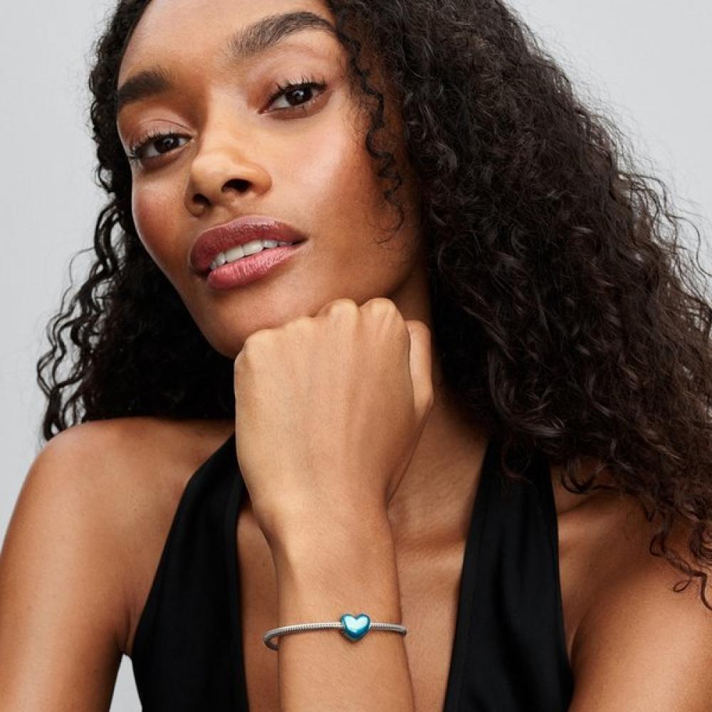 Pandora Aqua Heart Charm 793337c06