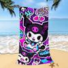 1pc Sanrio Kuromi Hello Kitty Family Print Absorbent Quick Dry Bath Sports Cape Towel for Beach Seaside Swimming Pool