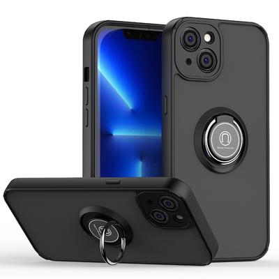 Lüks Kamera Lens Koruma Kılıfı Coque iPhone 15 Pro Max 14 13 12 11 X XS XR XS 7 8 Plus Yüzük Standlı Tutucu Arka Mat Kapak