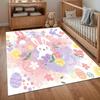 Hellviolette Teppiche Glücklicher Osterhase Teppiche für Wohnzimmer E-Sport Stuhl Teppich Geschenk Alfombra Teppiche für Schlafzimmer Heimdekor Teppich