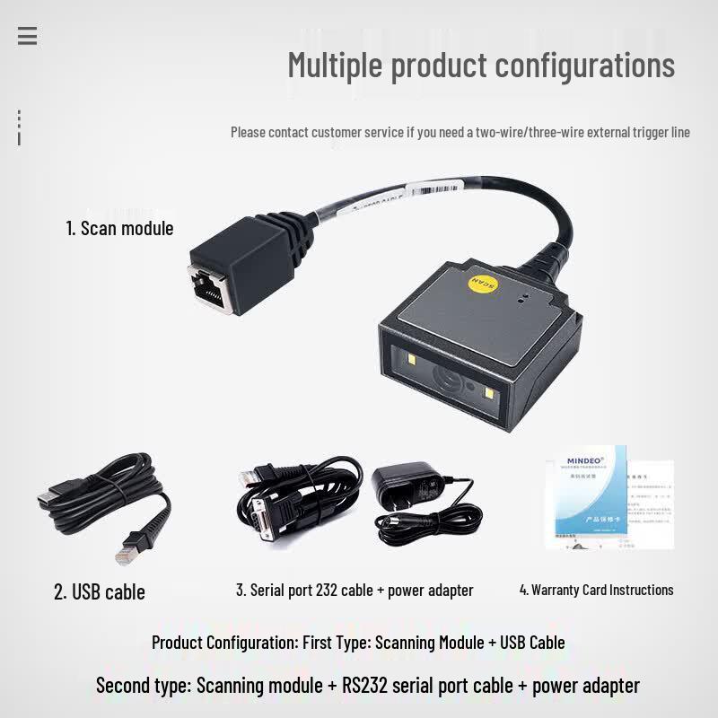 Mindeo ES4650HD High-Density Fixed Barcode Scanner Module