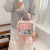 Cute bag female soft girl student pain bag transparent bag Japanese college style shoulder messenger bag