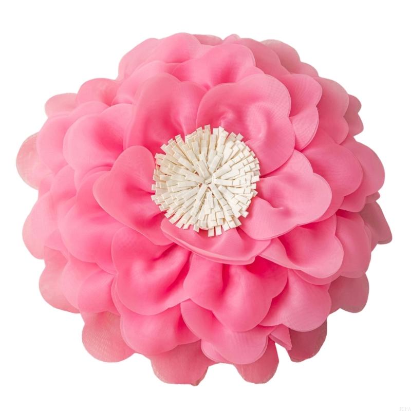 

High Quality Tulle Pillow Cover 3D Floral Pattern Lightweight For Home Accent