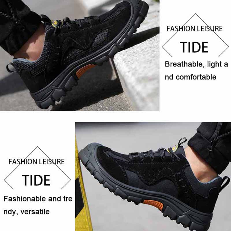 Oulylan Summer New Unisex Safety Shoes Men Work Sneakers Indestructible Safety Boots Women Shoes Men Steel Toe Shoes Sport Style
