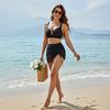 Women Two Piece Bikini Set U-wire Push-up Top Drawstring Tummy Control Swimsuit Summer Beach Pool Women Bathing Suit Swimwear