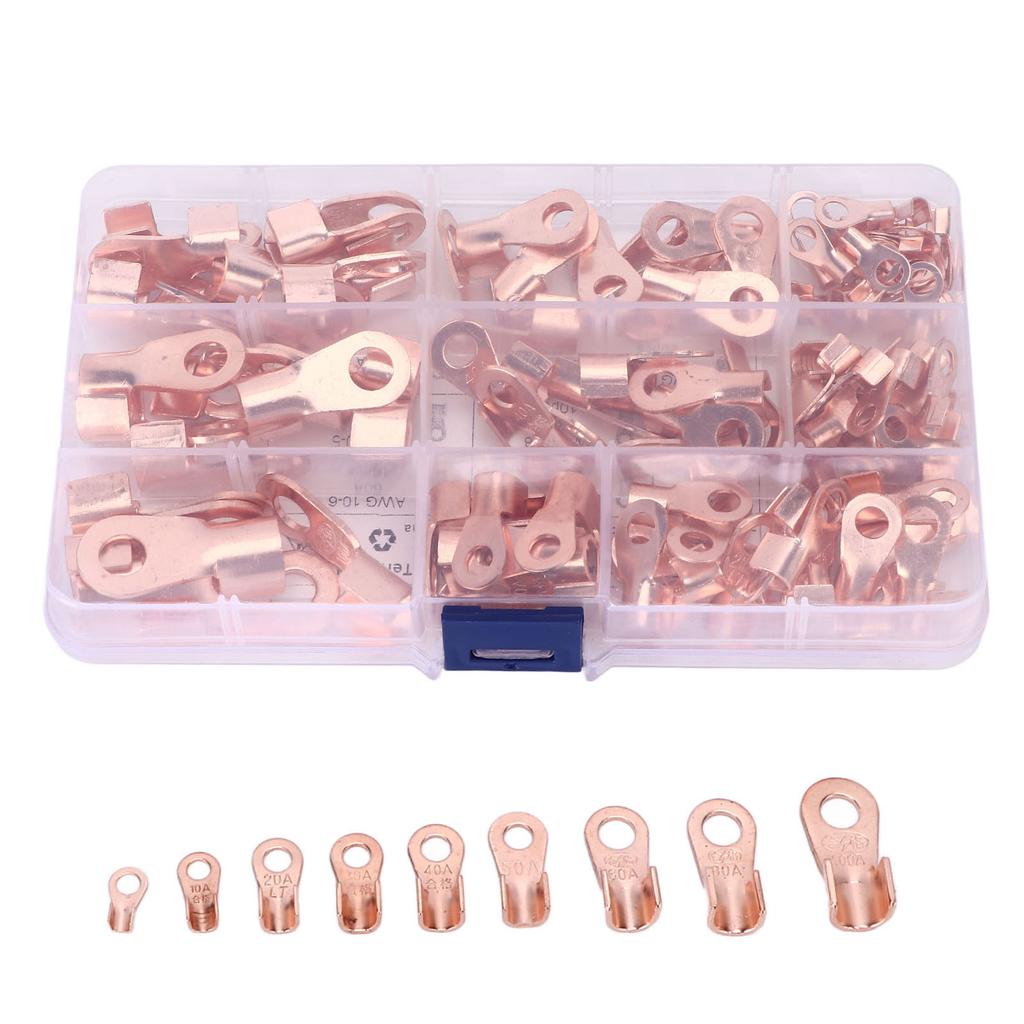 Buy 120pcs Open Barrel Crimp Connectors Ring Terminal Assortment Set