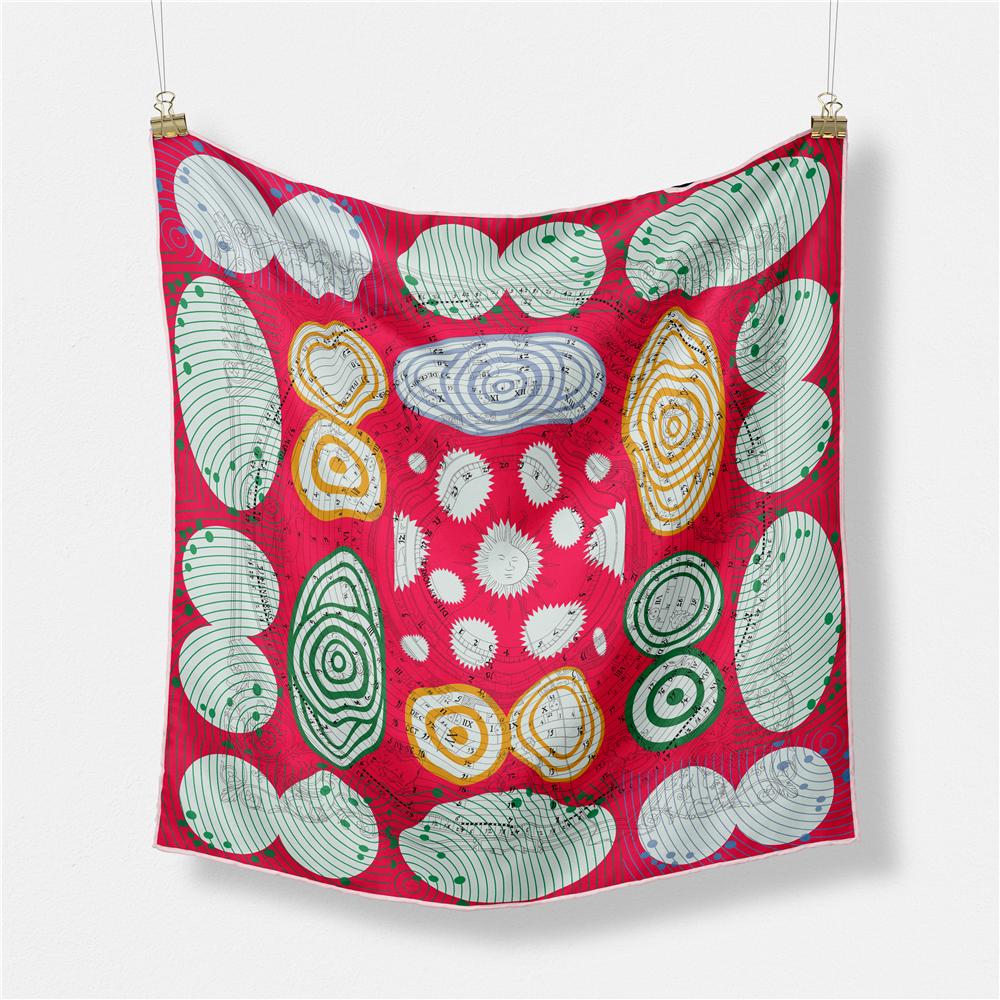 Twill Silk Scarf Women Indian Tiger Print Square Scarves Wraps Bandana Small Hijabs Silk Foulards Tie Headband Neckerchief 53CM