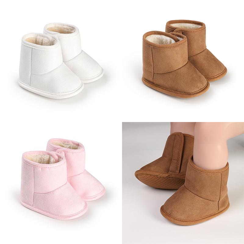 Unisex Baby Soft Sole Plush Snow Boots (0-1 Year): Non-Slip, Warm Cotton Shoes for Toddlers