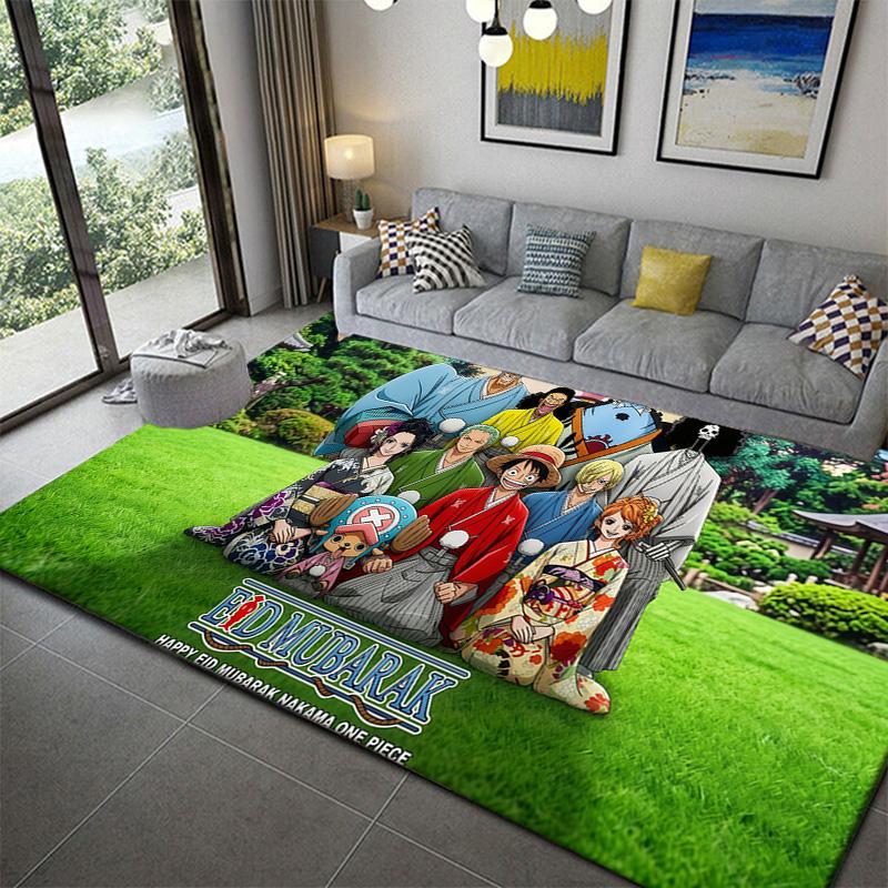 One Piece Anime Fans Area Rug Soft Durable Non-Slip Carpet for Bedroom Living Room Decor