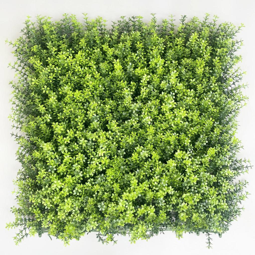 50×50cm Artificial Green Plant Wall - Plastic Vertical Garden, Fake Flower Wall, Synthetic Turf Background