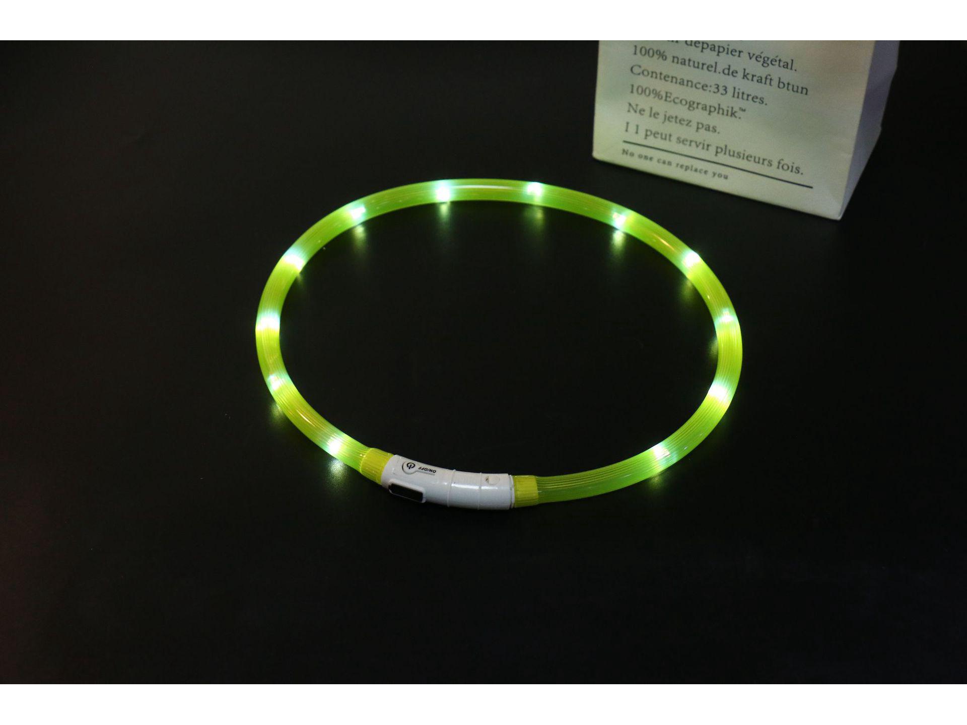 

Светодиодный светящийся ошейник для собак - Перезаряжаемый через USB, Защита от потери, Мигающий свет для ночных прогулок 65CM жёлтый