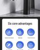 Wall-Mounted Stainless Steel Toilet Brush with Odor-Proof Long Handle and Round Holder for Bathroom Cleaning