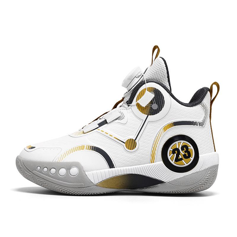 Lace-up-free No. 23 basketball shoes Boys' professional combat student training sneakers Children's Phantom 3 breathable running shoes