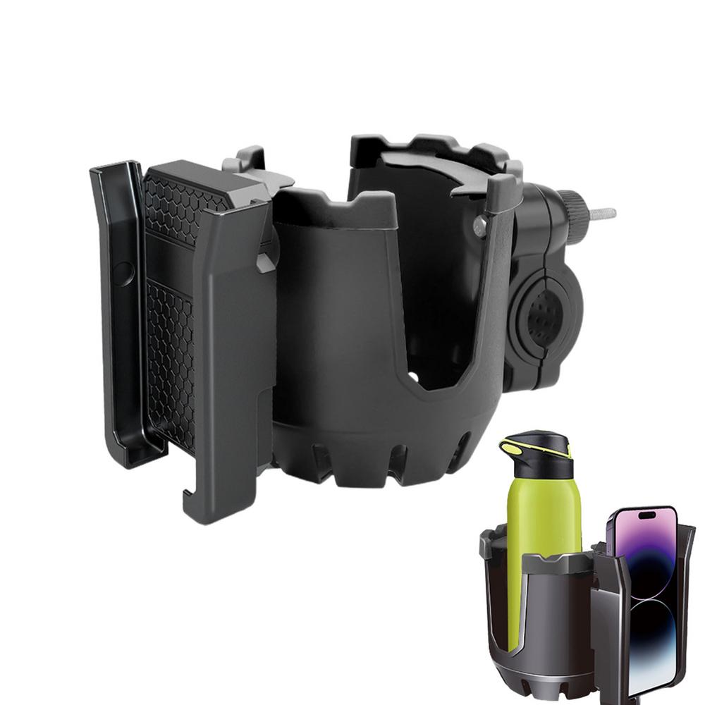Motorcycle Drink Holder Water Bottle Holder Phone Stand Scooter Drink Holder Bottle Mount 2 In 1 Cell Phone Holder For Handlebar