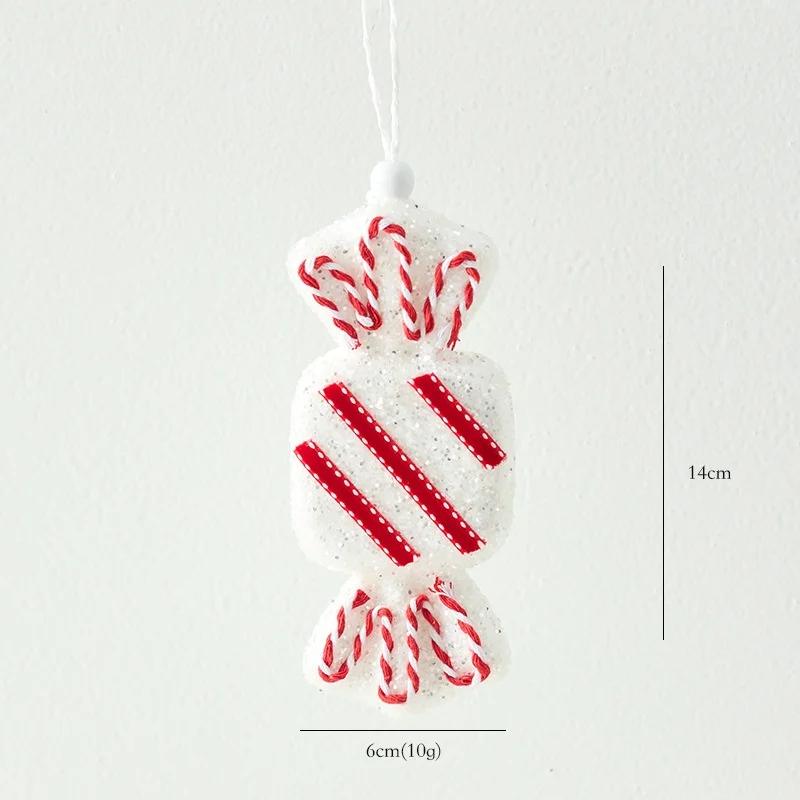 Candy Cane Christmas Tree Large Decoration Red White Velvet Lollipop Ball Pendant Luxury Hanging 2025 Xmas New Year Party Decors