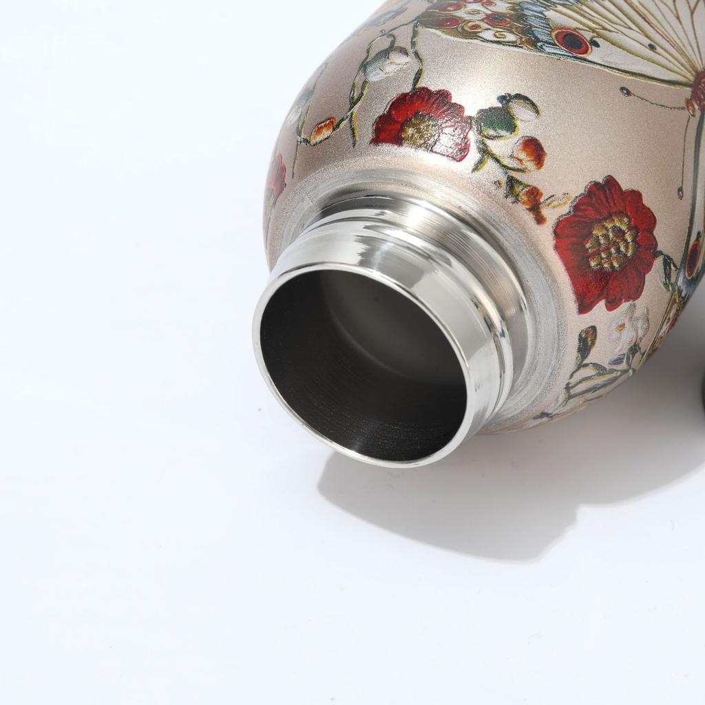 Hot Peacock Little Fatty Ding Thermos Cup Outdoor Carry Ring Portable Pocket Cup Wind Retro 316 Stainless Steel Thermos Cup