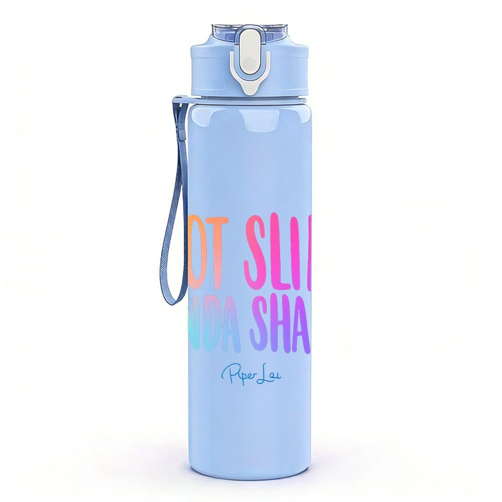 1PC Not Slim Kinda Shady Color Text Print 750ml Color Plastic Sports Water Bottle Leakproof Flip Straw Lid Suitable for Sports Office Home Use