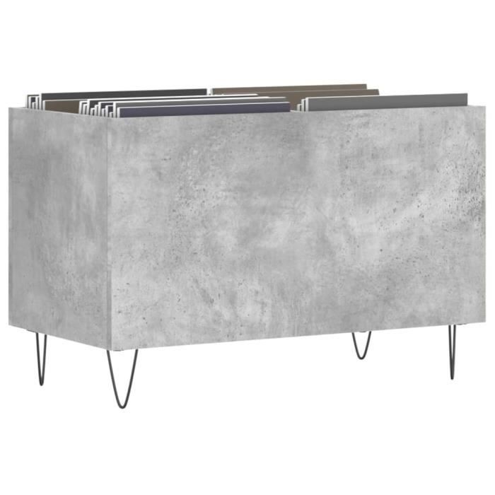VidaXL Armoire à disques gris béton 74,5x38x48 cm bois d'ingénierie 831728
