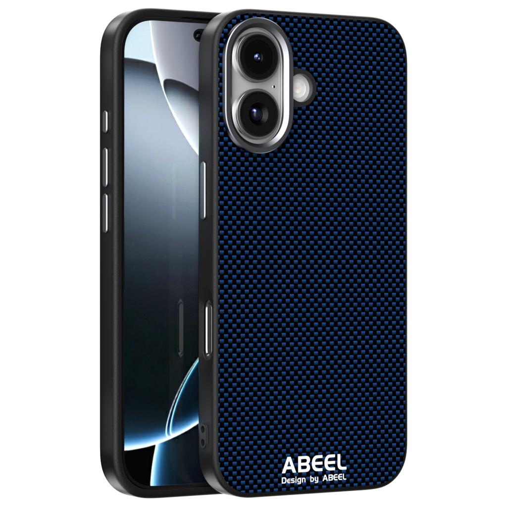 ABEEL For iPhone 17 Case Compatible with MagSafe Printed PC TPU Aluminum Alloy Leather Phone Cover