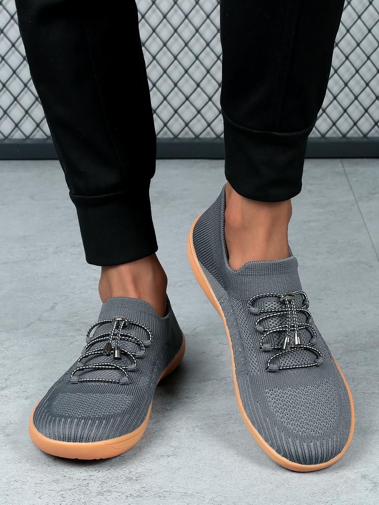 Wide Last Flying Woven Bigfoot Bone Overturning Shoes Barefoot Shoes Breathable Soft Soles Loose Fat Feet Big Head Shoes for Men