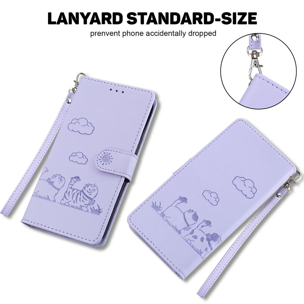 For Xiaomi Poco F7 Pro 5G/F7 Ultra 5G/Redmi K80 Pro 5G/K80 5G Case RFID Blocking Kitten Pattern TPU+PU Leather Phone Cover