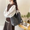 Women's 2025 Large-Capacity Denim Shoulder Tote - Trendy & Textured