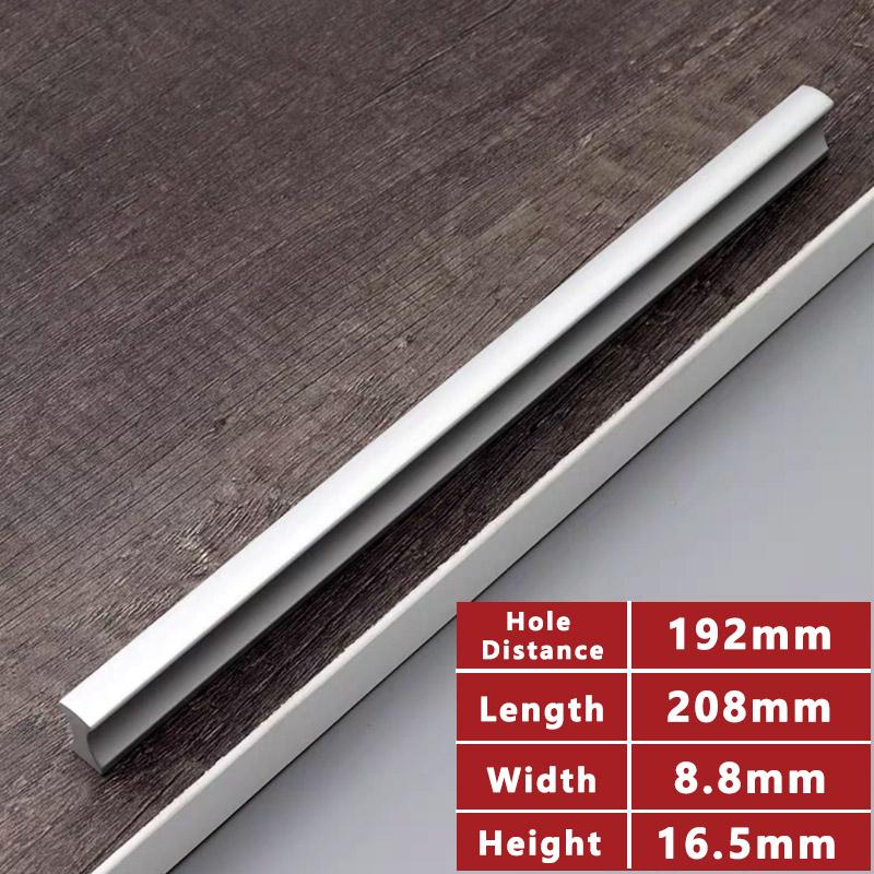 WV Kitchen Cabinet Handles and Pulls Black Silver Dressers Closet Furniture Door Handles Aluminum Drawer and Knobs Hardwares