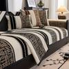 Nordic Chenille Sofa Covers for Living Room Anti-Slip Dustproof Broad Stripe Sofa Covers  Universal Sofas Funda Sofa