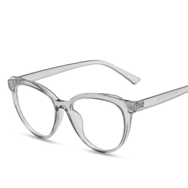 

Fashionable Cat Eye Anti Blue Light Glasses Frame Women 2023 Clear Computer Transparent Lens Eyeglasses Vintage Optical Eyewear серый