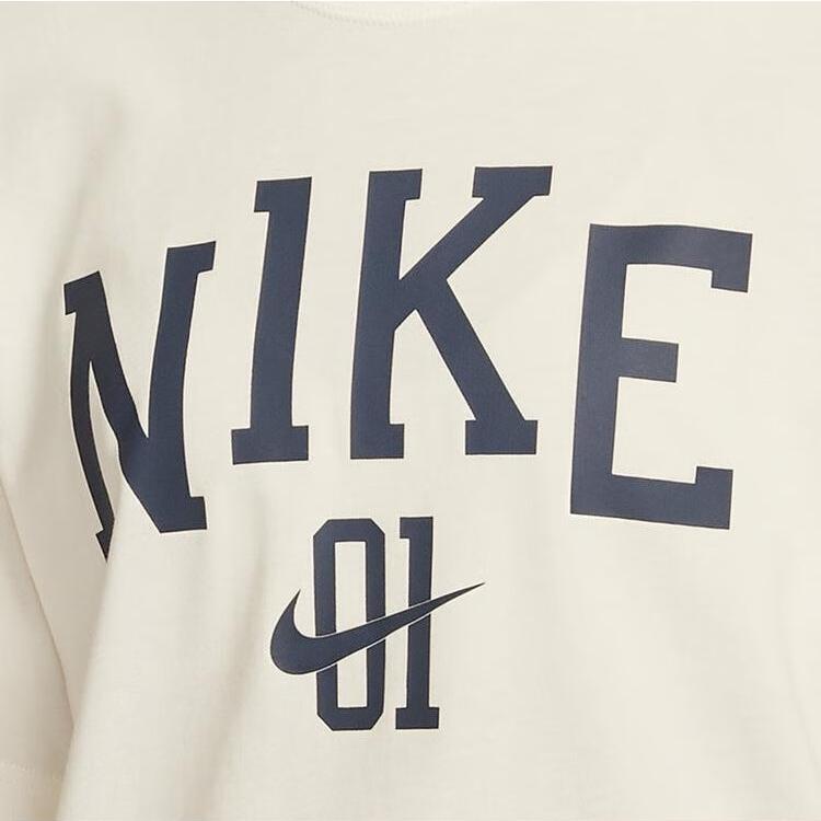 Nike High Basketball Series Casual Round Neck Pullover Short Sleeve T-Shirt Women Tops Off-White IB9971133