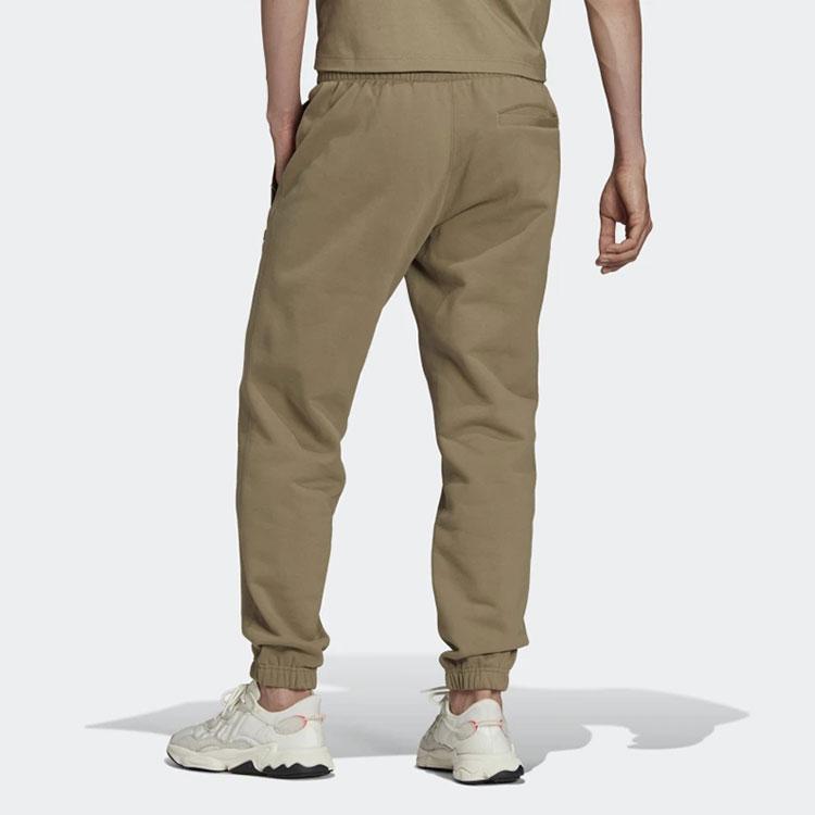 Adidas Originals Trefoil Logo Solid Joggers With Cuffs Men Bottoms Brown H62547