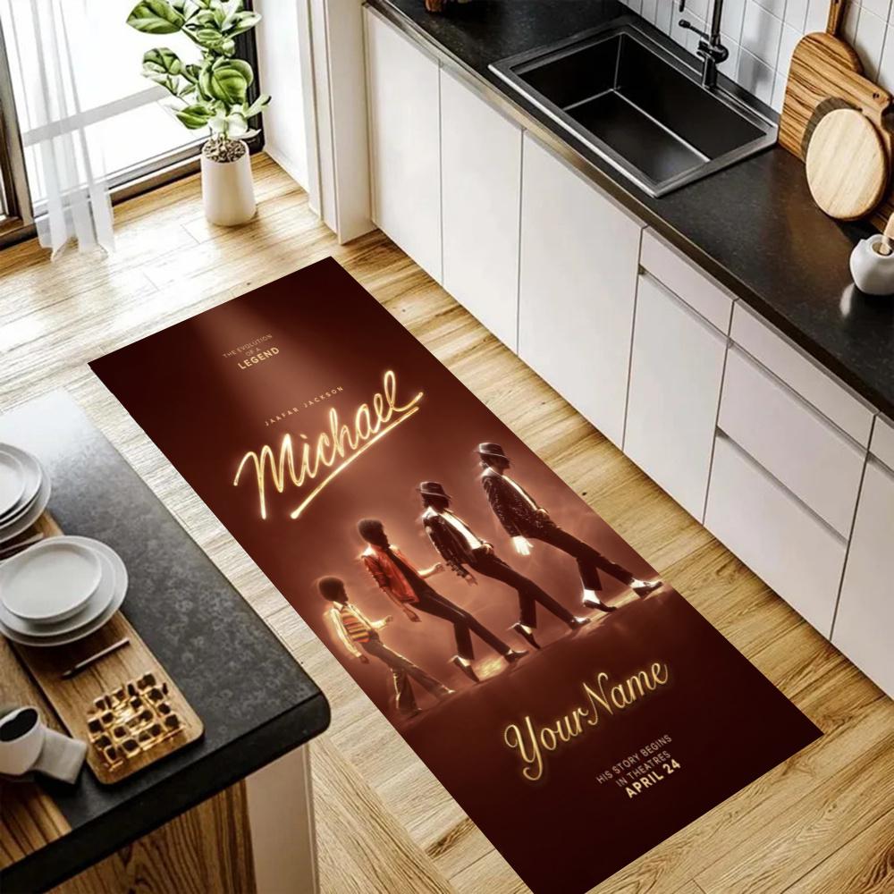 Michael Jackson Customize Your Name Kitchen Rug Runner Rug Laundry Mat Hallway Entryway The Best Gift Choice