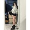 New Spring Slimming Hooded Zip-Up Sweatshirt - Korean Style