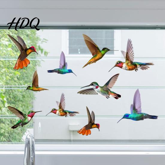 Fenster Vogelschutz Kolibri Aufkleber Schutz Abnehmbare PVC Kollisionsschutz Statische Aufkleber