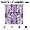 ~O~Butterfly Pattern Purple Shower Curtain Set - Elegant Women's Bathroom Decor, Ideal Gift for Friends