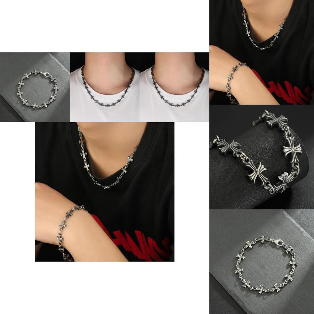 Fashionable Punk Style Cross Necklace Stunning Alloy Pendant Accessory For All
