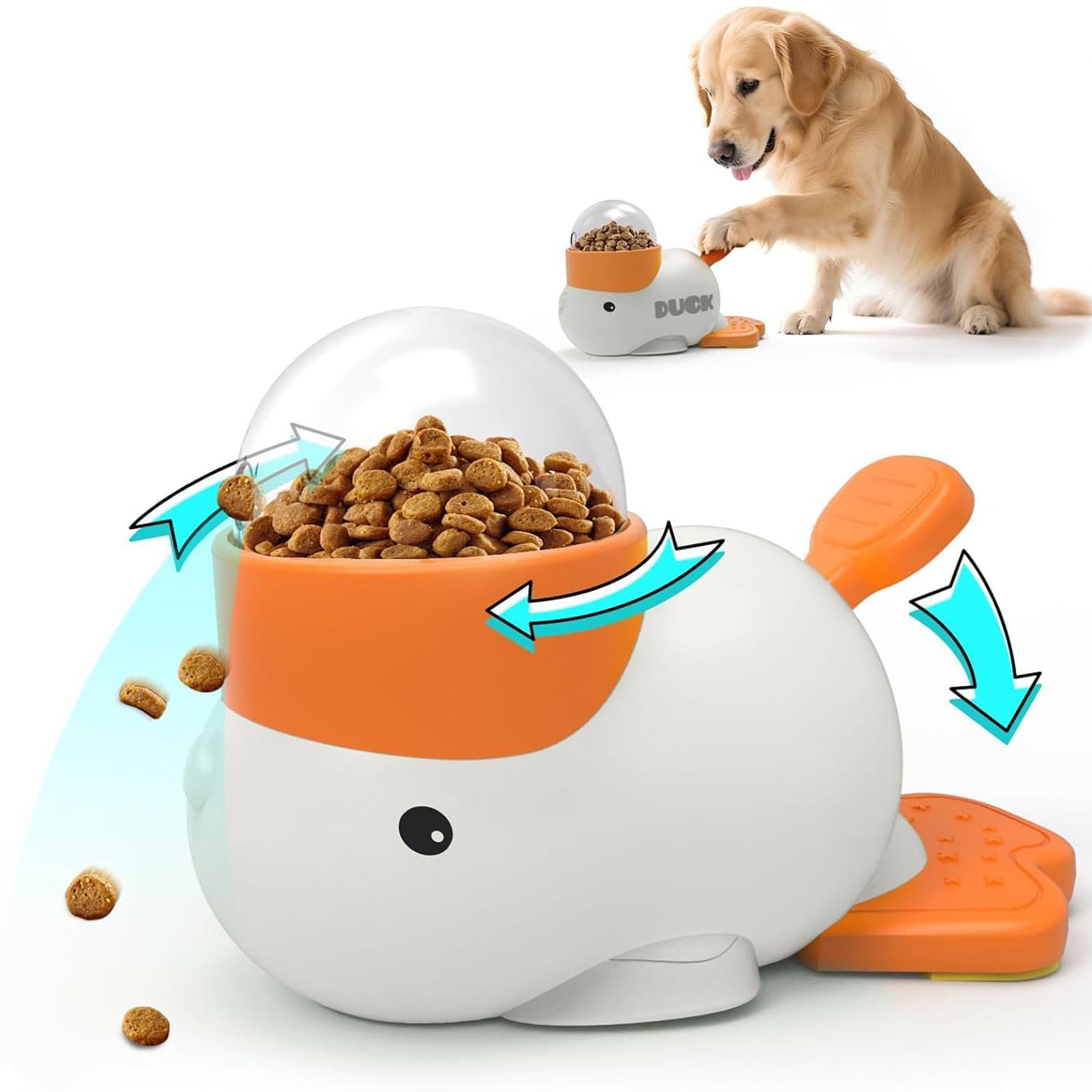 

Dog Feeder Puzzle Toy Duck, 2-In-1 Interactive Slow Feeder Puzzle Toy, Duck Treat Dispenser Food Puzzle Slow Feeders One Size