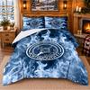 Printed 3Pcs Bedding Set Portsmouth FC Pattern Bed Sheet Pillowcase For Bedroom Decor