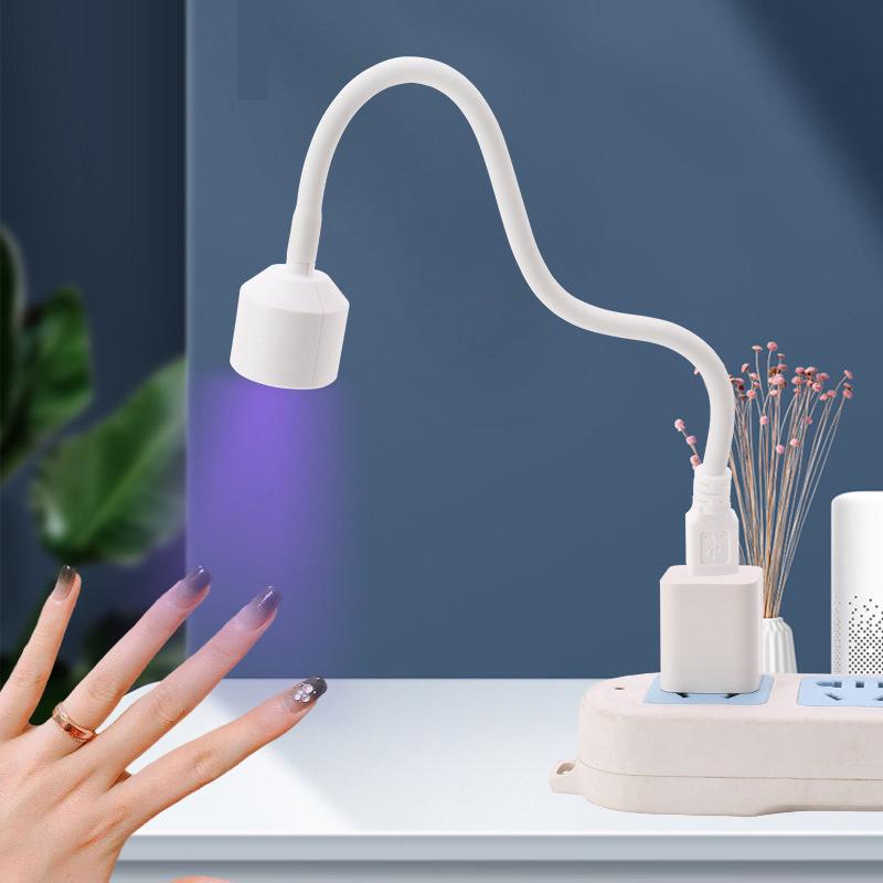 Nail Dryer Light Uv Nail Lamp For Drying Gel Nail Polish Foot Switch Clip-On Flexible Desk Mini Portable Usb For Diy Manicure