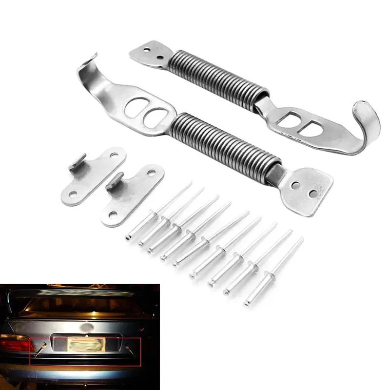 1Pair Universal Snap Hook Car Styling Tunning Boot Bonnet Springs Clips Pin Kit Hood Lock Panel Race Rally Security for Car Hood