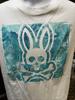 Psycho Bunny Жіноча футболка з коротким рукавом з принтом, круглий виріз, розмір 3, біла, унісекс