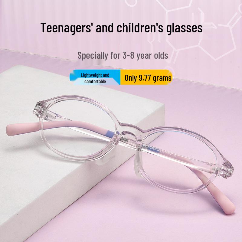 Children's Ultralight Transparent Eyeglass Frame with Soft Nose Pads for Boys & Girls (Model 89213ET)