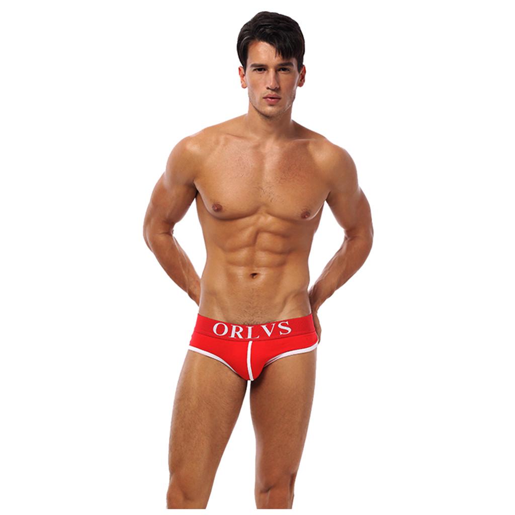  Men  Underwear Solid Breathable Boxer Brief Short Bulge Pouch Underpants