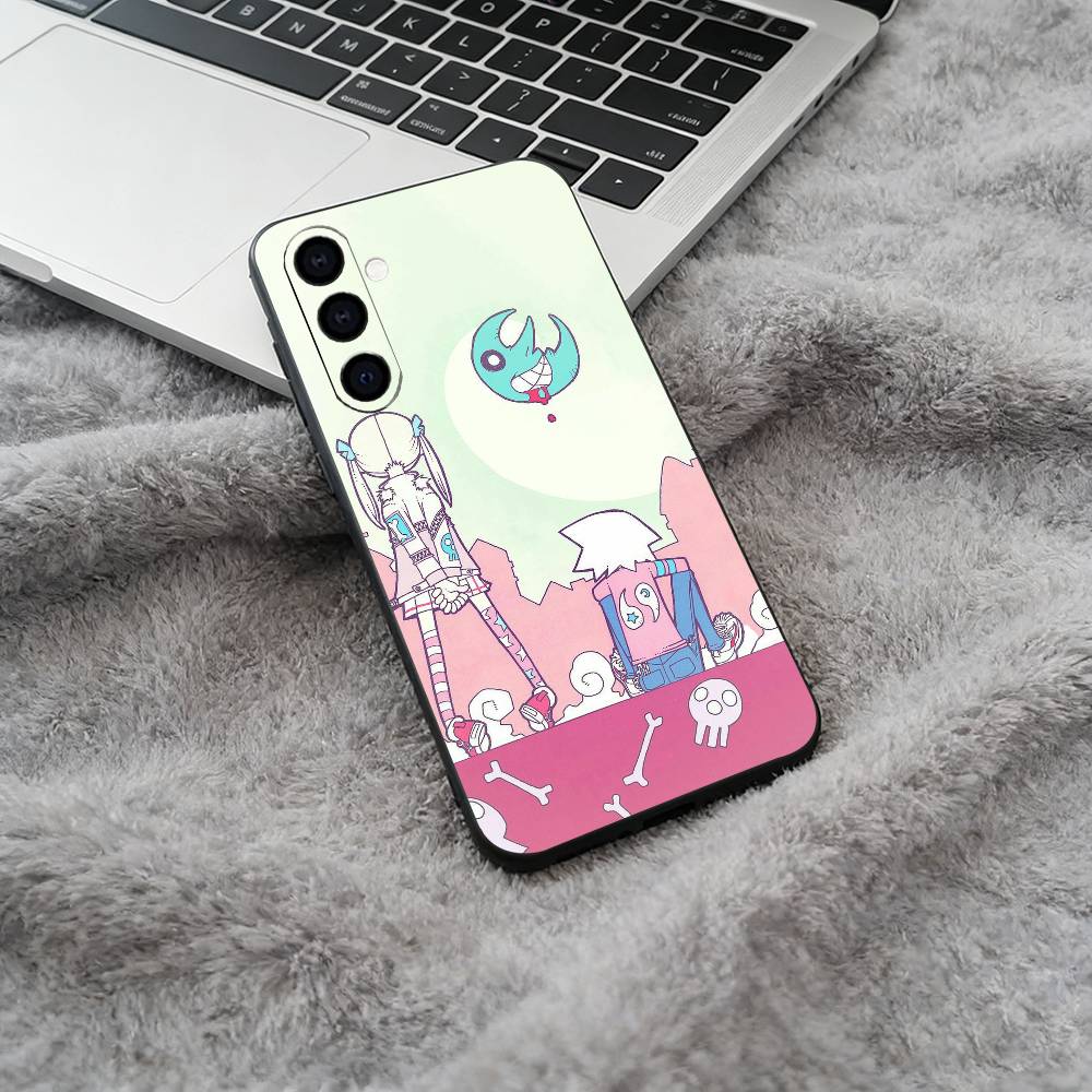 

Anime-S-Soul -E-Eater Soft Silicone phone Case for Samsung Galaxy A73/A71/A72/A70/A53/A52/A51 - Black Samsung a21s