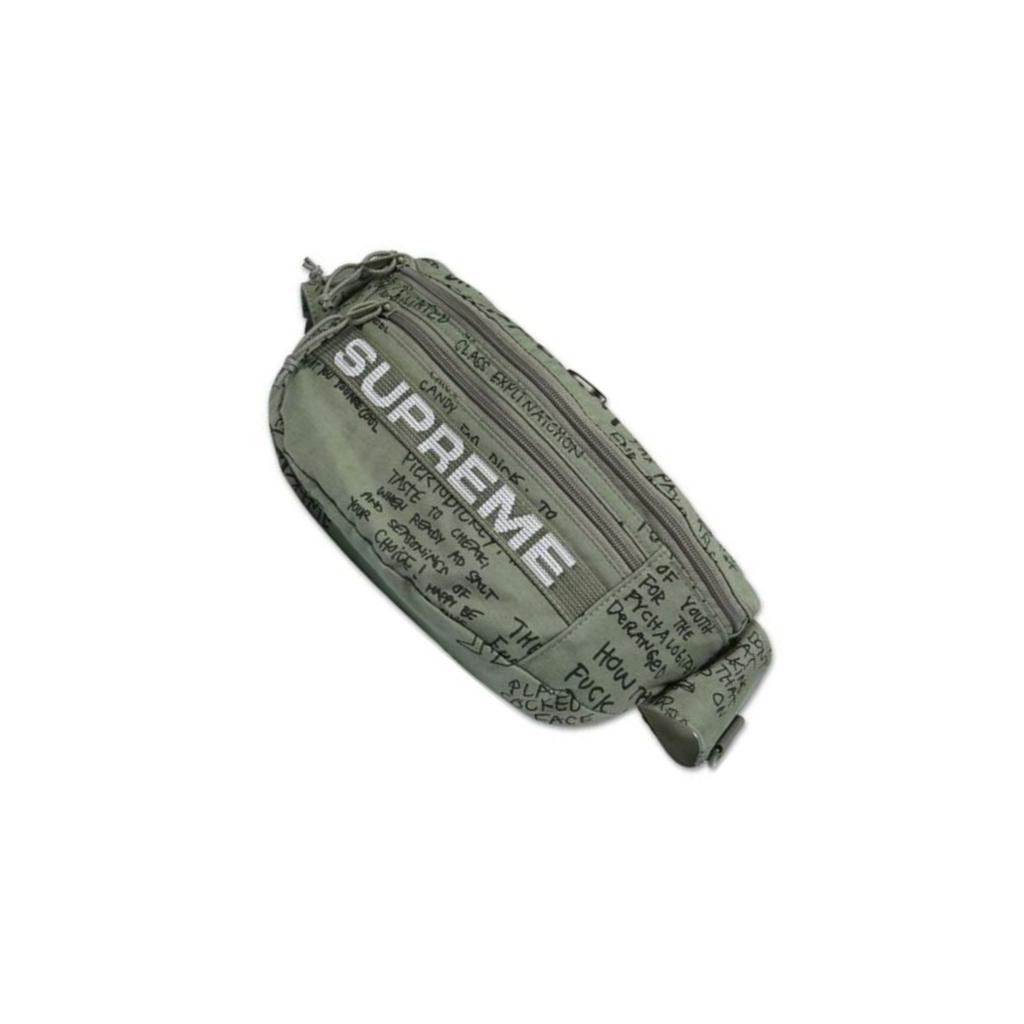 New Supreme Cotton With Nylon Shoulder Bag, Crossbody Bag, Fanny Pack Regular Unisex Green SUP-SS23-1097