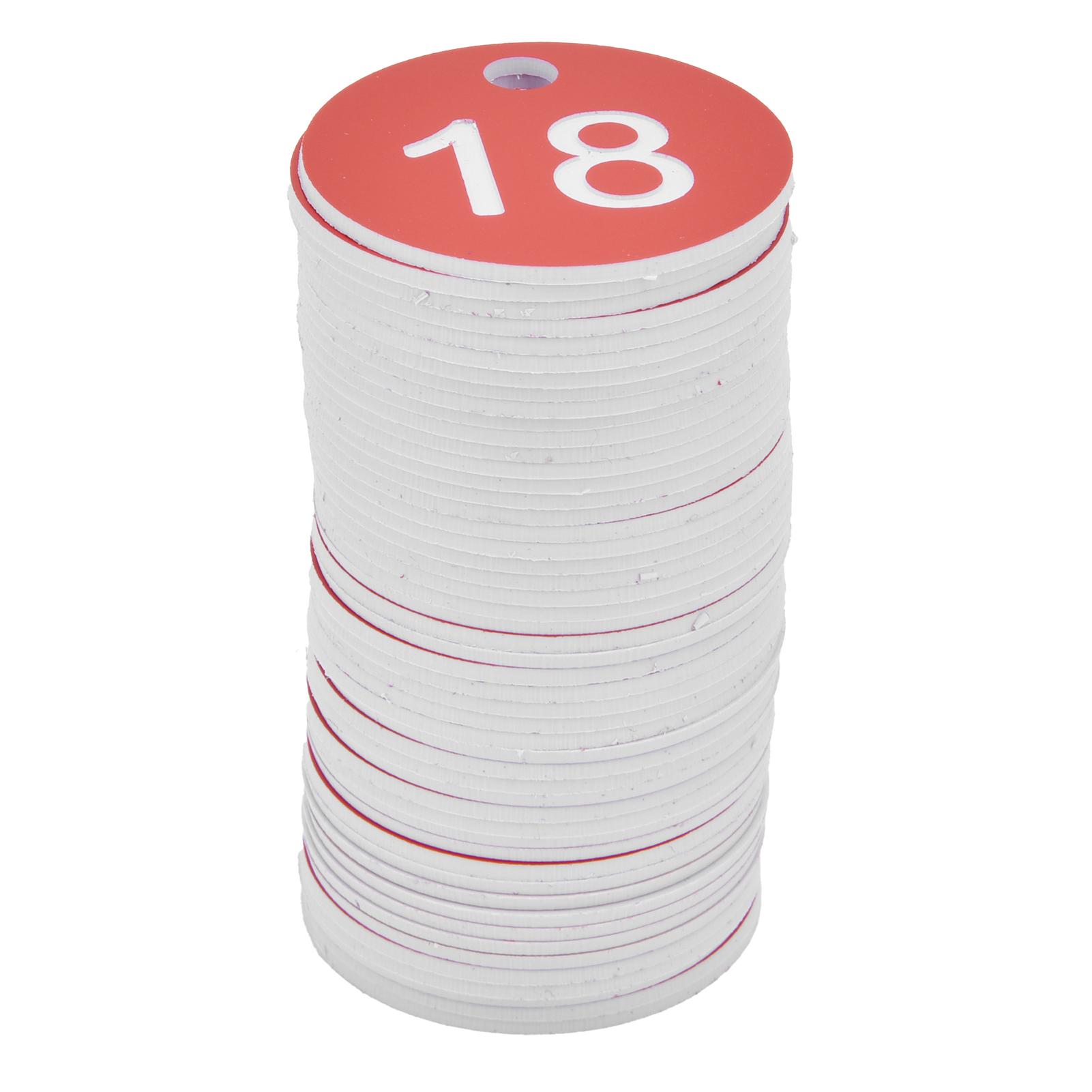 

50PCS Bag Beehive Label Beekeeping Box Numbered Tag with Hole Classification Sign for Beekeeping Red1‑50 Number