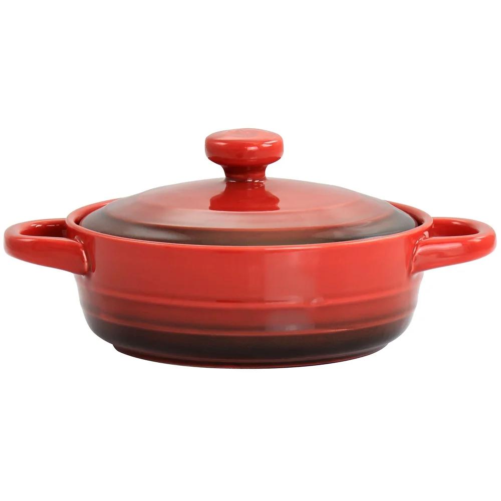 Oven Safe Mini Casserole Dish with Lid Gradient Design Perfect Dips Puddings Side Dishes Easy Transport