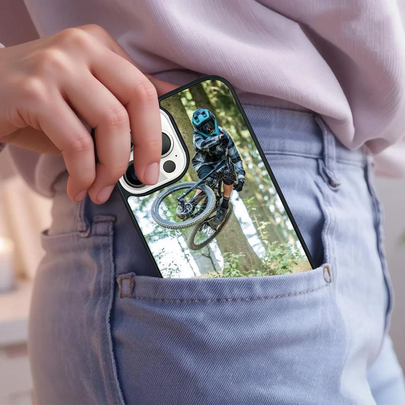 Downhill Mountain Biking Phone Case For iPhone 17 Air 15 16e 14 13 Pro Max Coque 12 11 Pro Max PLUS cover