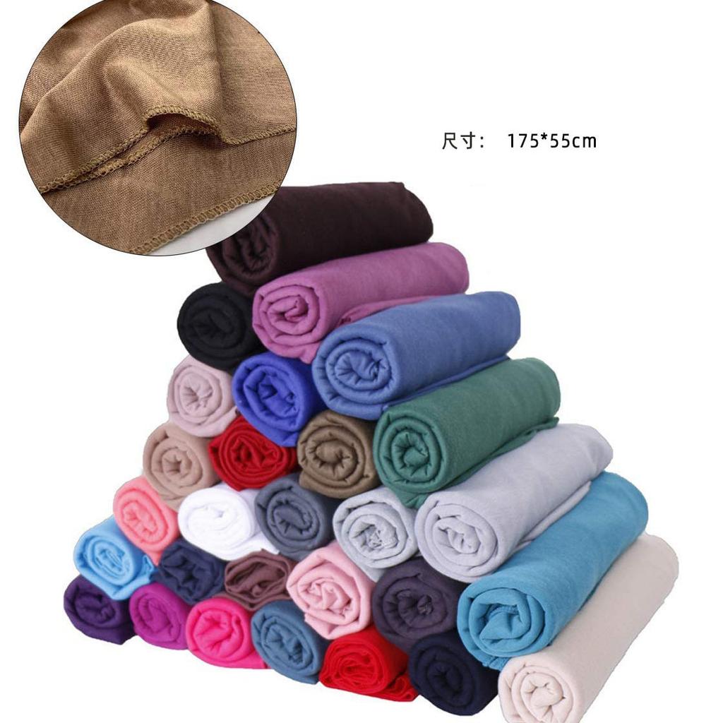 1 Piece Stretch Head Wrap Scarf Stretchy Turban Long Hair Scarf Wrap Solid Color Soft Head Band Tie For Women Headband Soft Hijab For Abaya