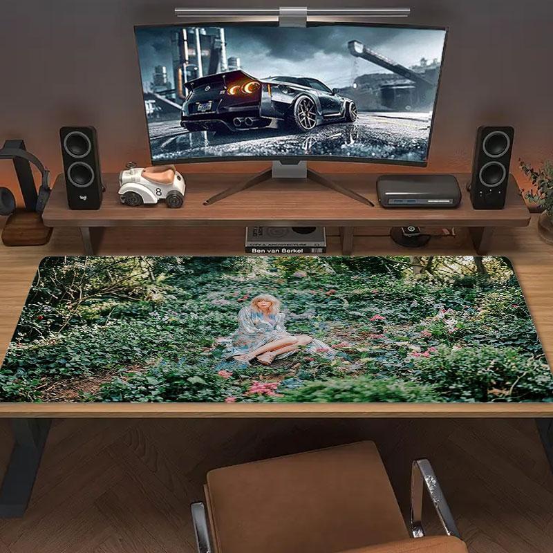 Garden Serenity Large Size Mouse Pad Large Gaming Table Cushion Nonslip Laptop Tablet Big Mousepad Xxl Mat Mini Pc Playmat With Lock Edge